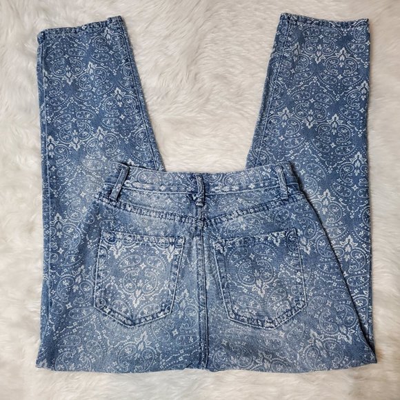 Retro High Waisted Pattered Jeans from Simple Society, 25" W - Picture 6 of 6